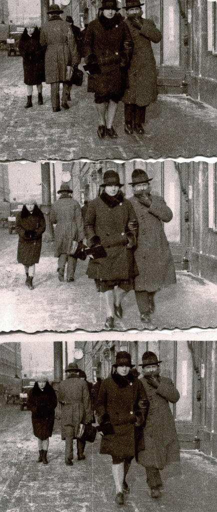 KKE 5986.jpg - Fot. Na spacerze. Leopold Kleofas Paszkowski z żoną Józefą (z domu Nowak) na ulicy w Warszawie, Warszawa, lata 20-te XX wieku.